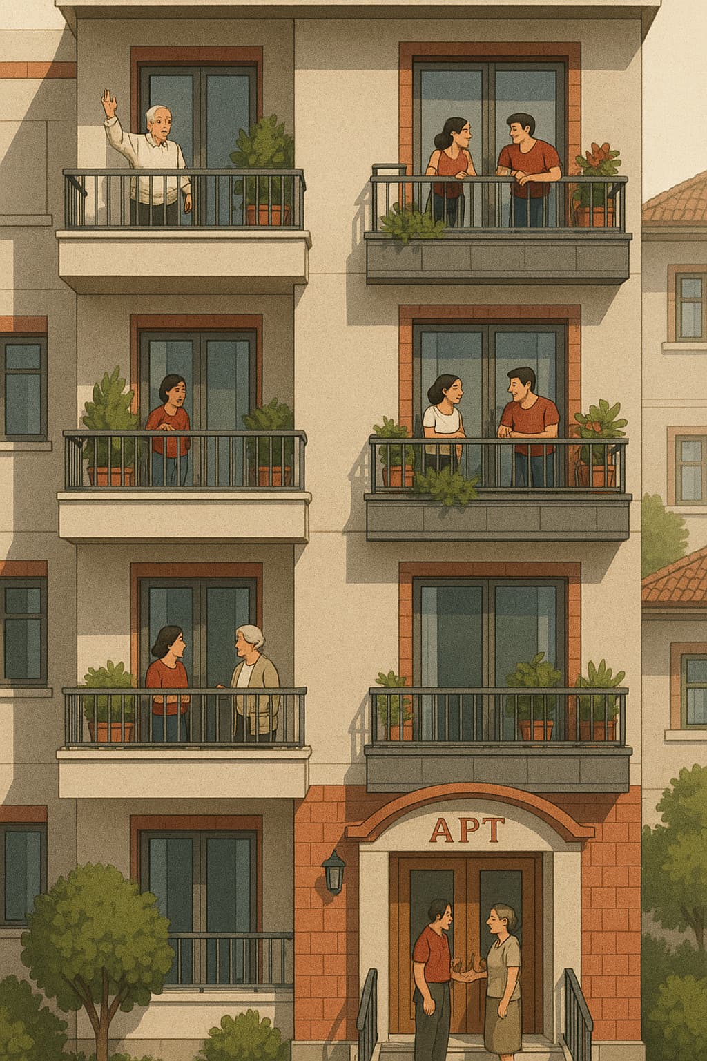 Şehirde Apartman Binası