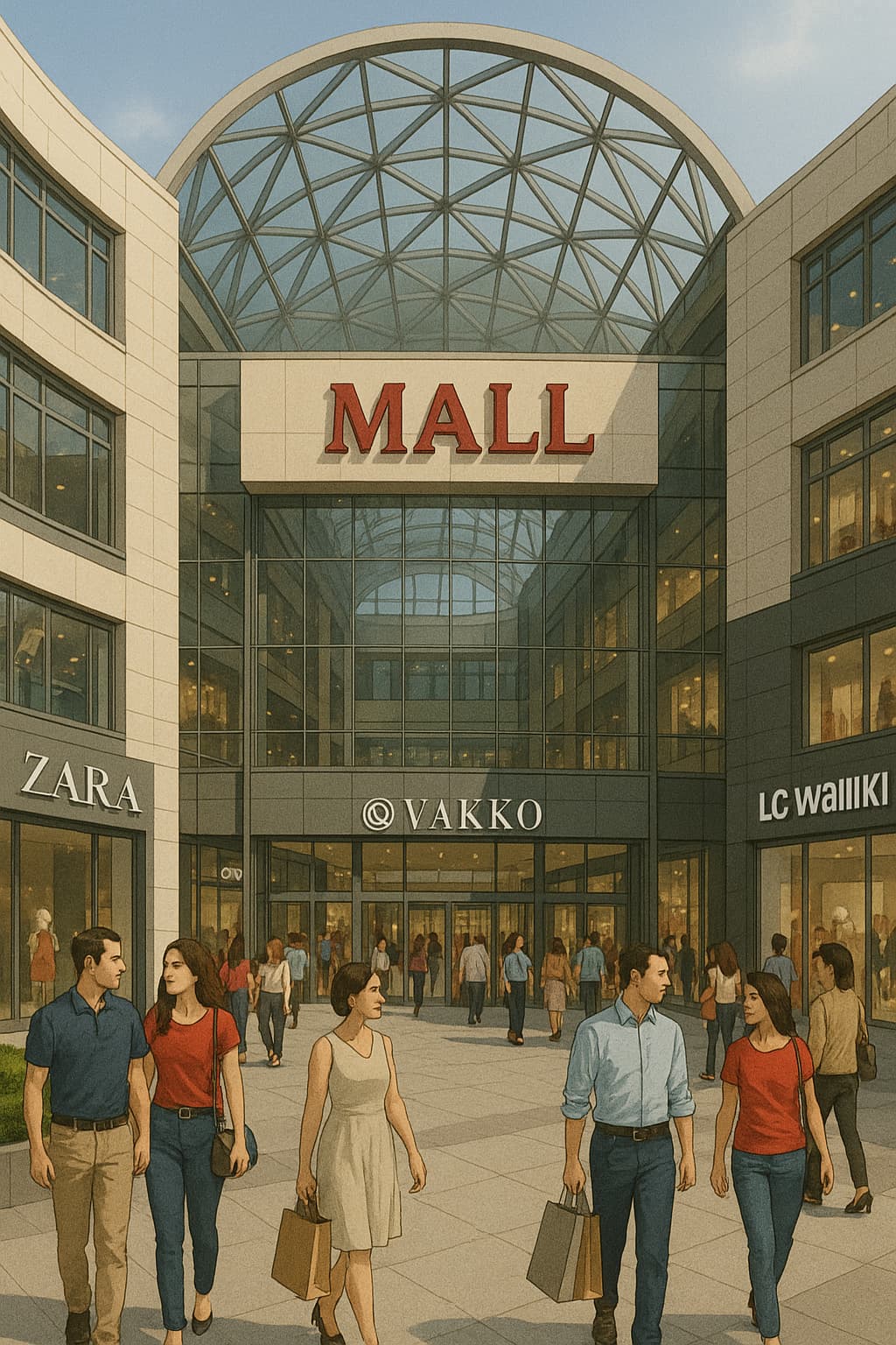 Modern Alışveriş Merkezi İç Mekanı